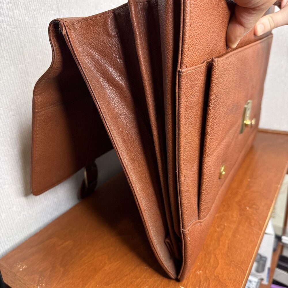 Vintage Raymond Brown Attache Briefcase Portfolio Satchel Office Bag EUC - Picture 15 of 16